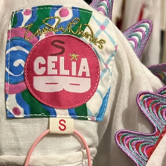 Tuckernuck Dress CeliaB Kelly Linen Blend Midi Sz S - Picture 10 of 15